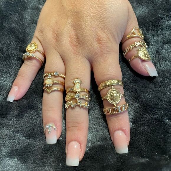 14 PIECE BOHO FASHION RING SET - Picture 5 of 5